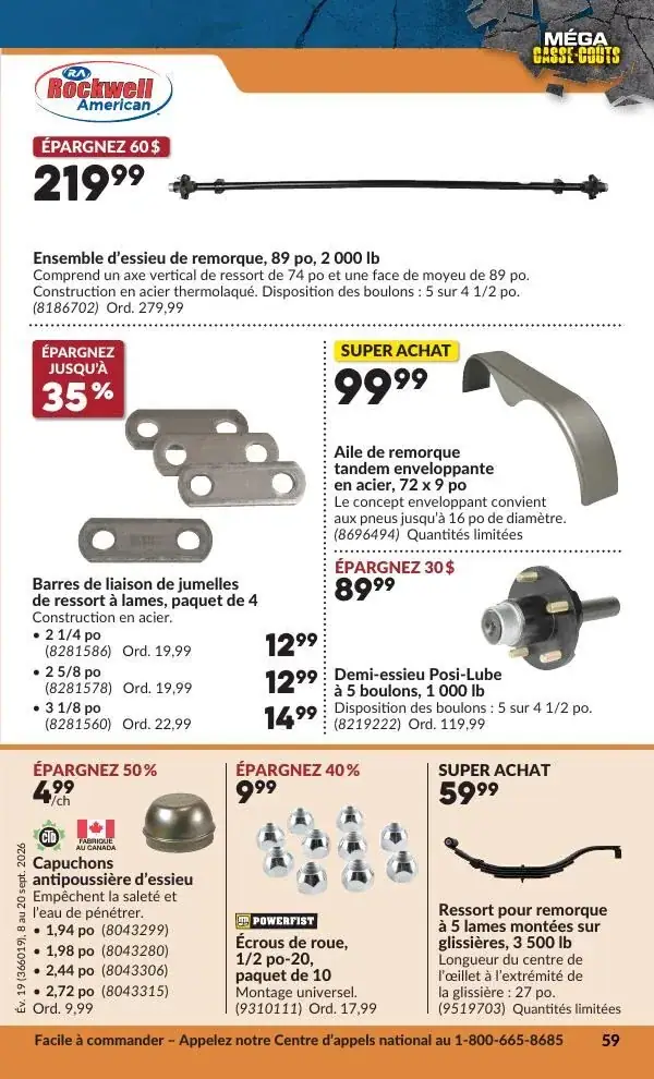 Page 63 du circulaire Princess Auto.
