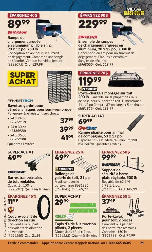 Page 75 du circulaire Princess Auto.