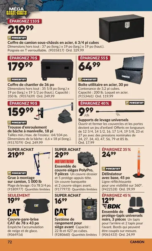 Page 76 du circulaire Princess Auto.
