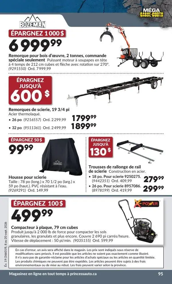Page 99 du circulaire Princess Auto.