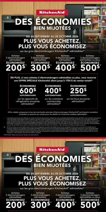 Aperçu de la Circulaire Robert Leduc KitchenAid du 24 septembre au 28 octobre 2026