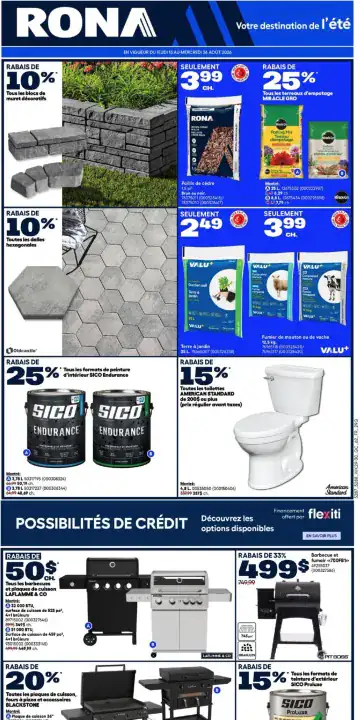 Aperçu de la Circulaire Rona du 13 au 26 août 2026