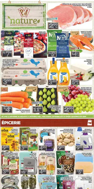 Aperçu de la Circulaire Supermarché PA Nature du 14 au 27 septembre 2026