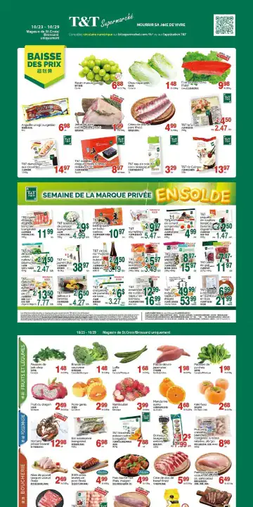 Aperçu de la Circulaire Supermarché T&T du 23 au 29 octobre 2026