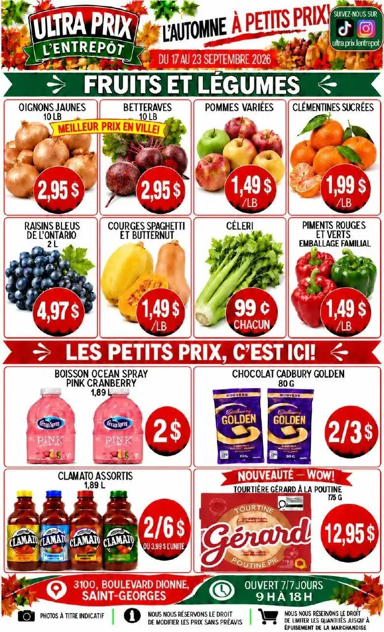 Page 2 du circulaire Ultra Prix L'Entrepôt.