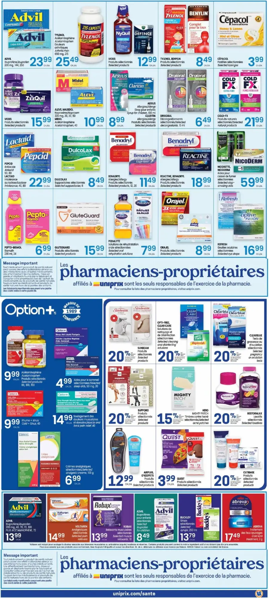 Page 3 du circulaire Uniprix.