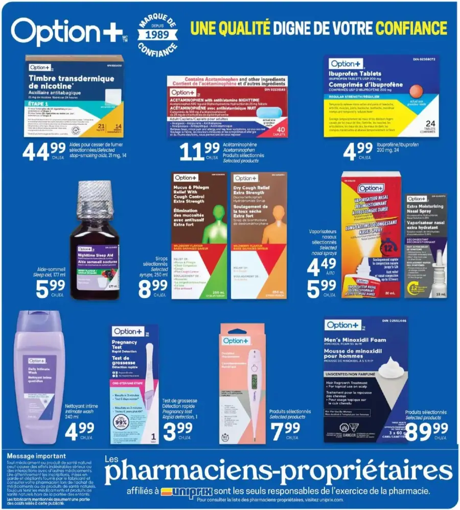 Page 8 du circulaire Uniprix.
