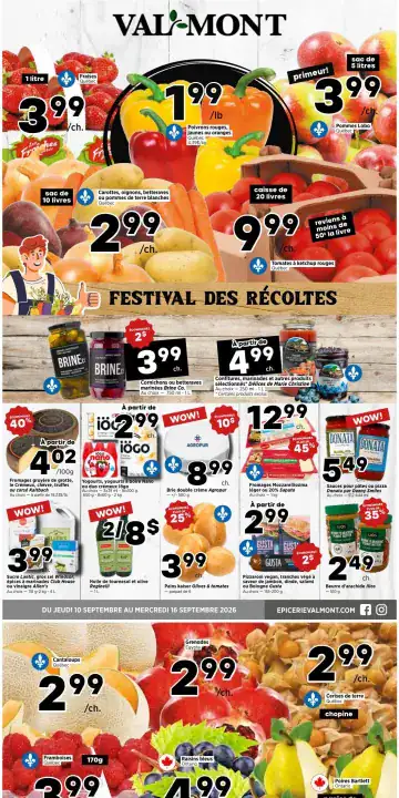 Aperçu de la Circulaire Val-Mont du 10 au 16 septembre 2026