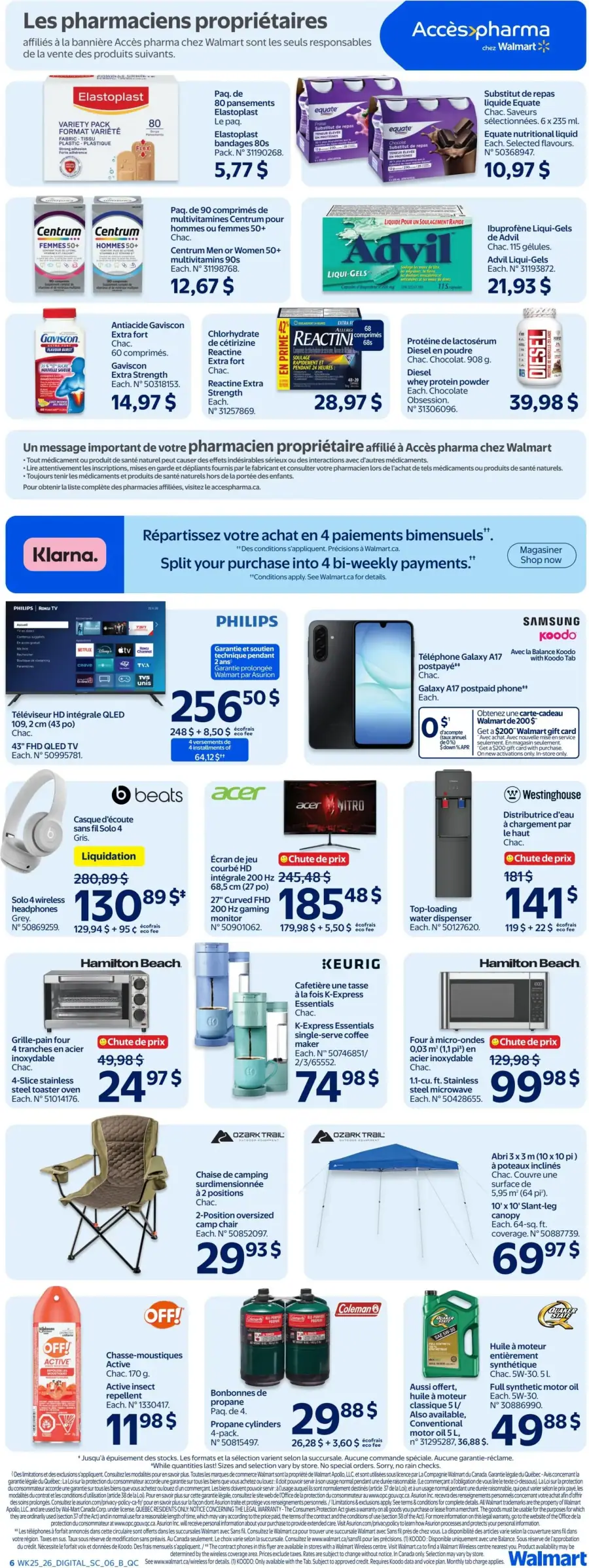 Page 6 du circulaire Walmart.