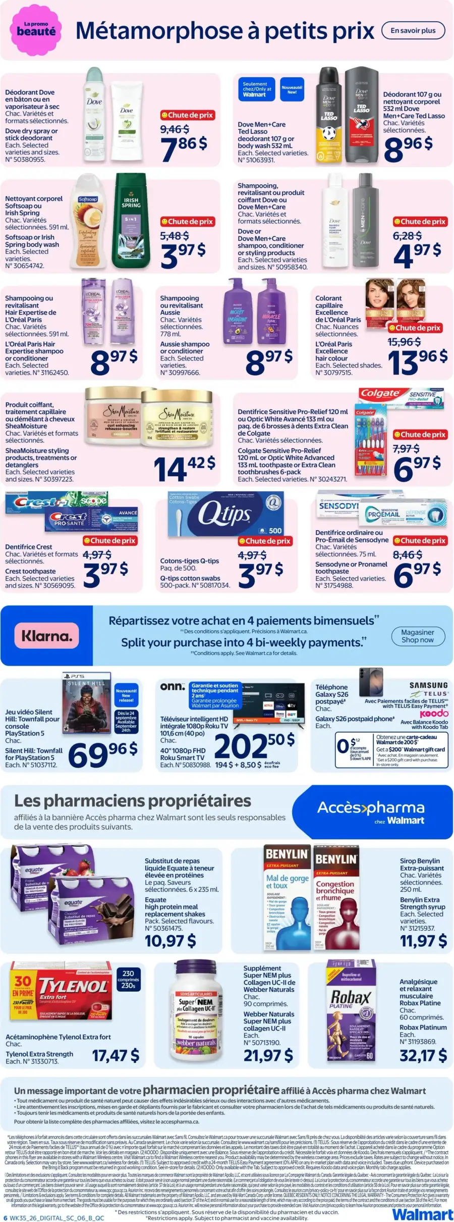 Page 6 du circulaire Walmart.