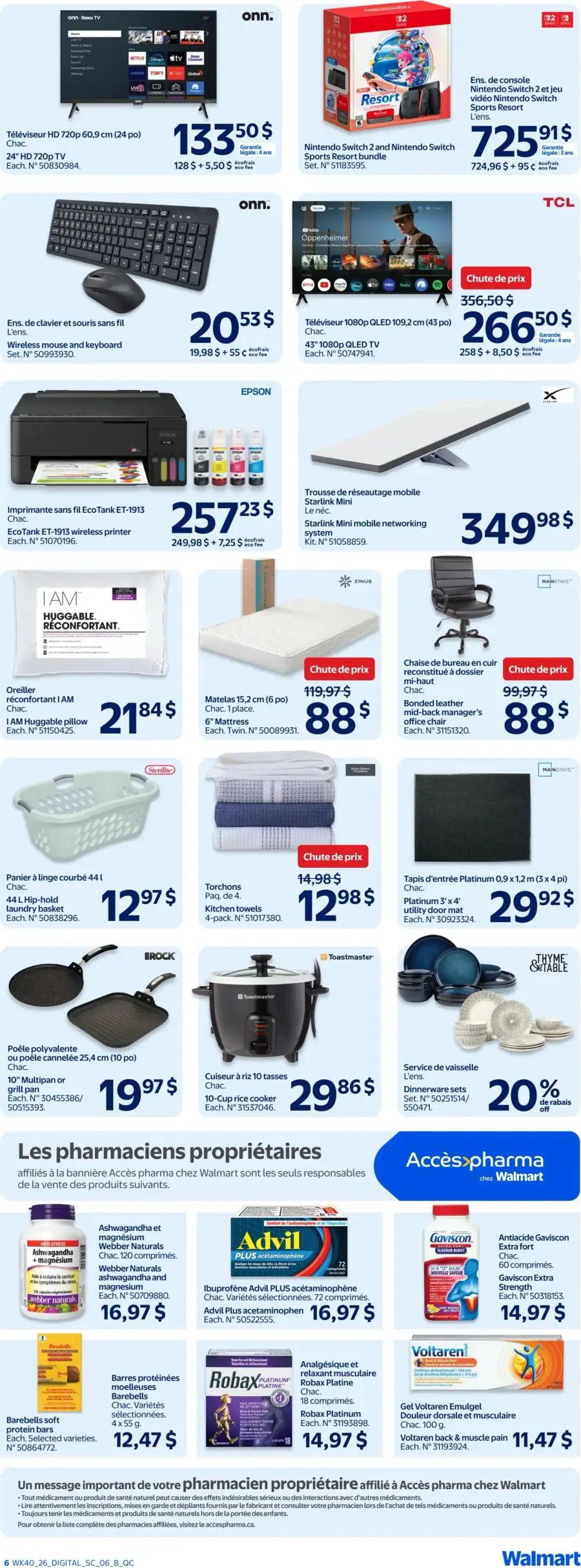 Page 6 du circulaire Walmart.