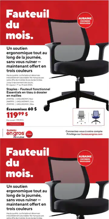 Aperçu de la Guide Bureau en Gros Fauteuil du 5 au 31 août 2026