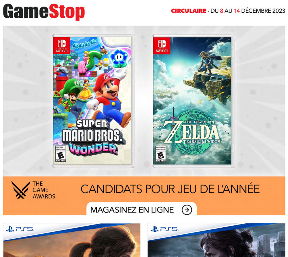Aperçu de la circulaire Gamestop
