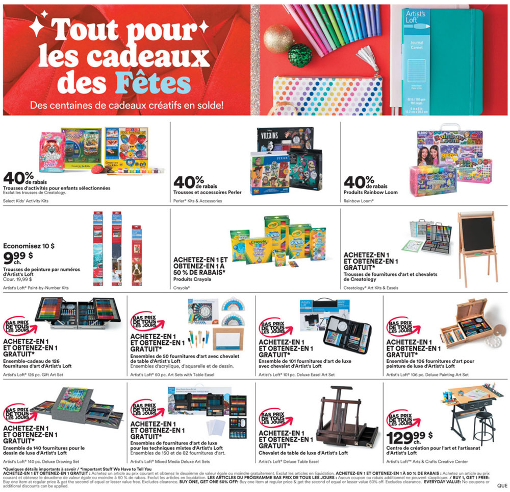 Aperçu de la circulaire Michaels