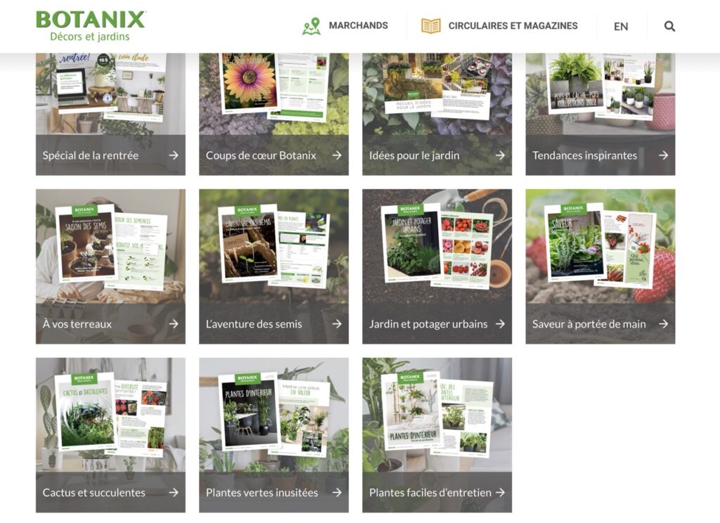 Aperçu des circulaires Botanix