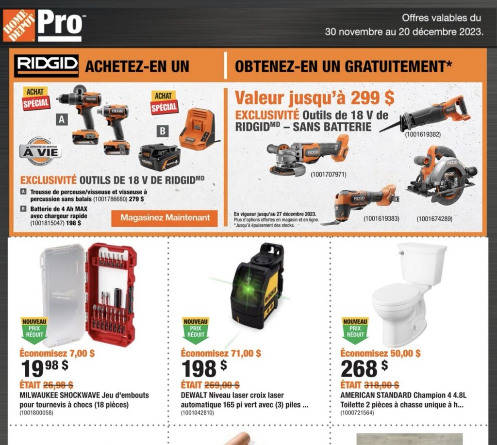 Aperçu de la circulaire Home Depot