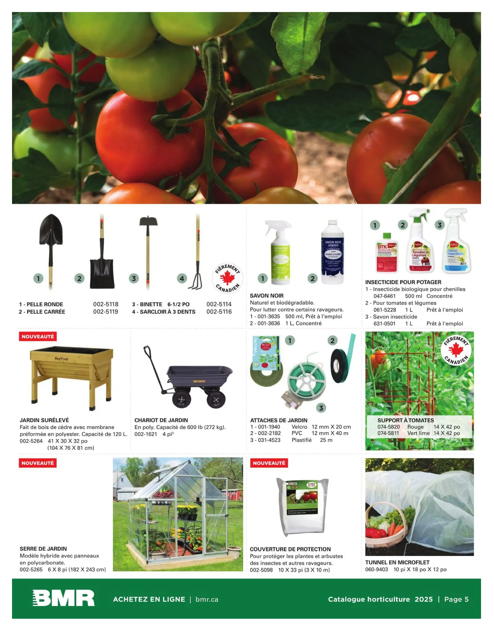 Page 5 de la Circulaire BMR Horticulture du 10 avril au 31 décembre 2025