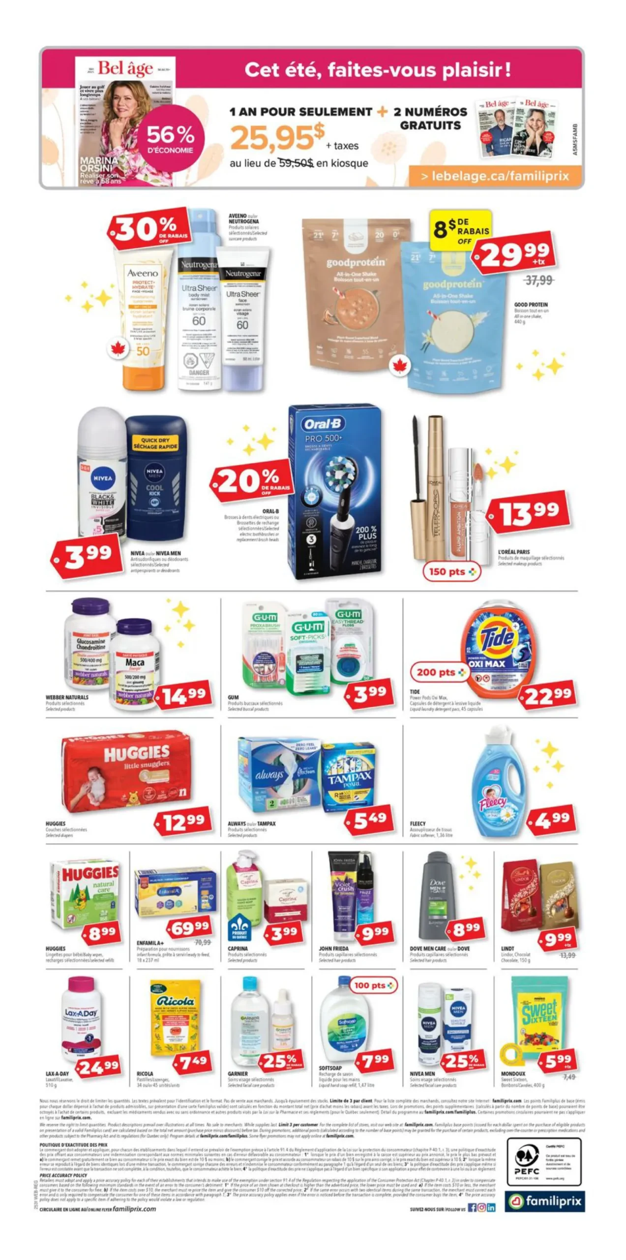 Page 2 de la Circulaire Familiprix du 31 juillet au 6 août 2025