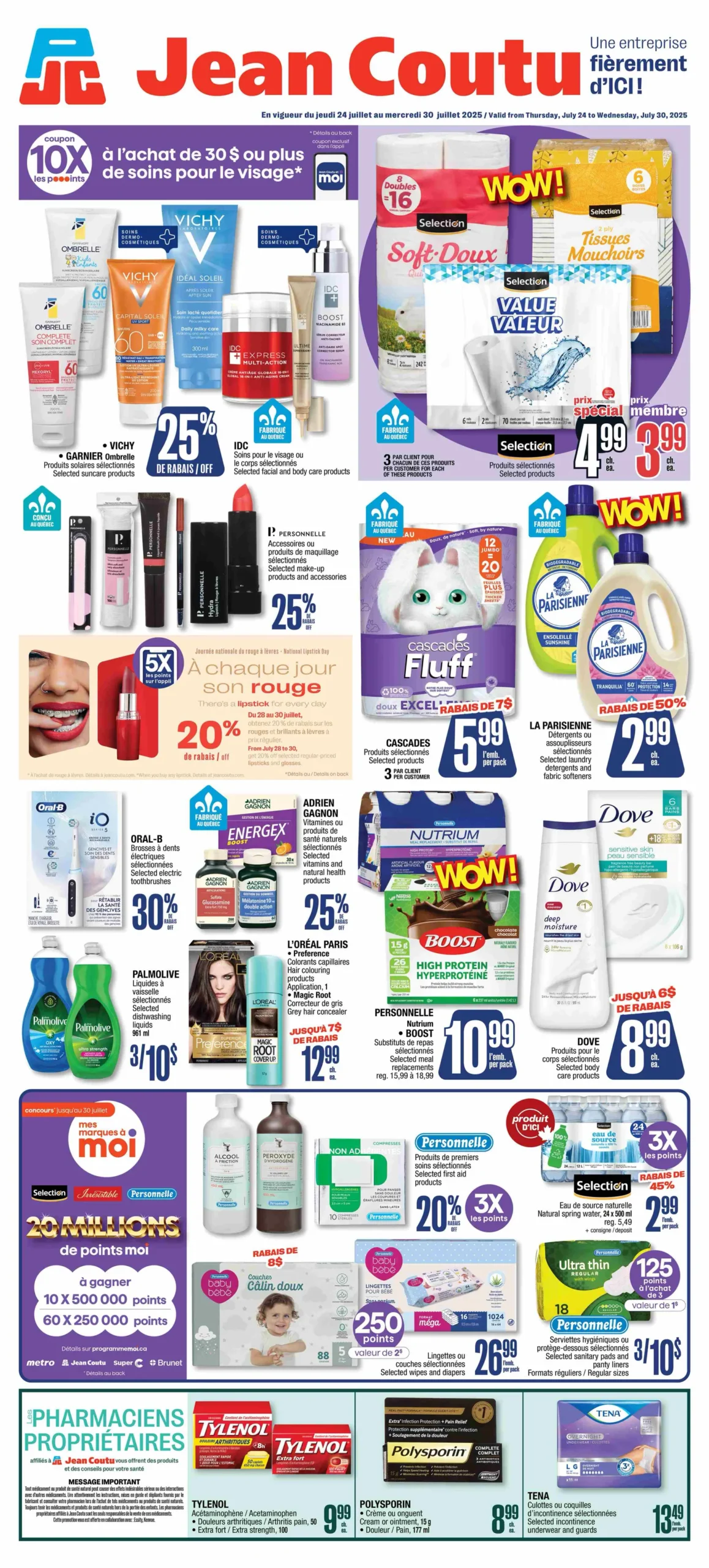 Page 1 de la Circulaire Jean Coutu du 24 au 30 juillet 2025