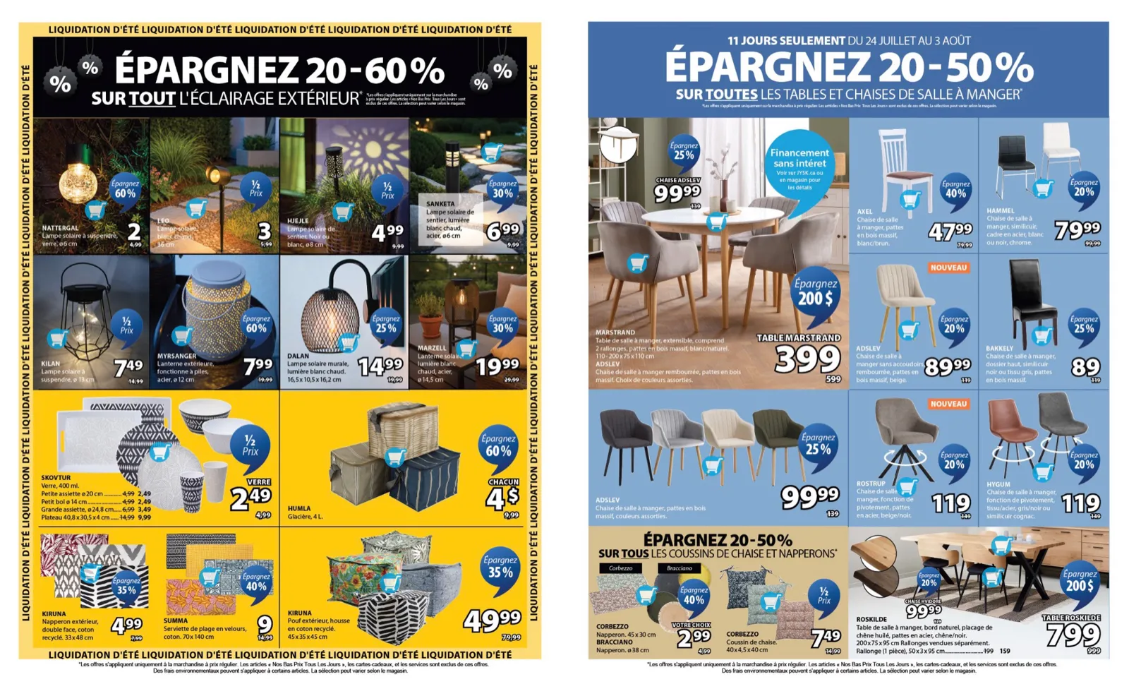 Page 5 de la Circulaire Jysk du 24 juillet au 6 août 2025
