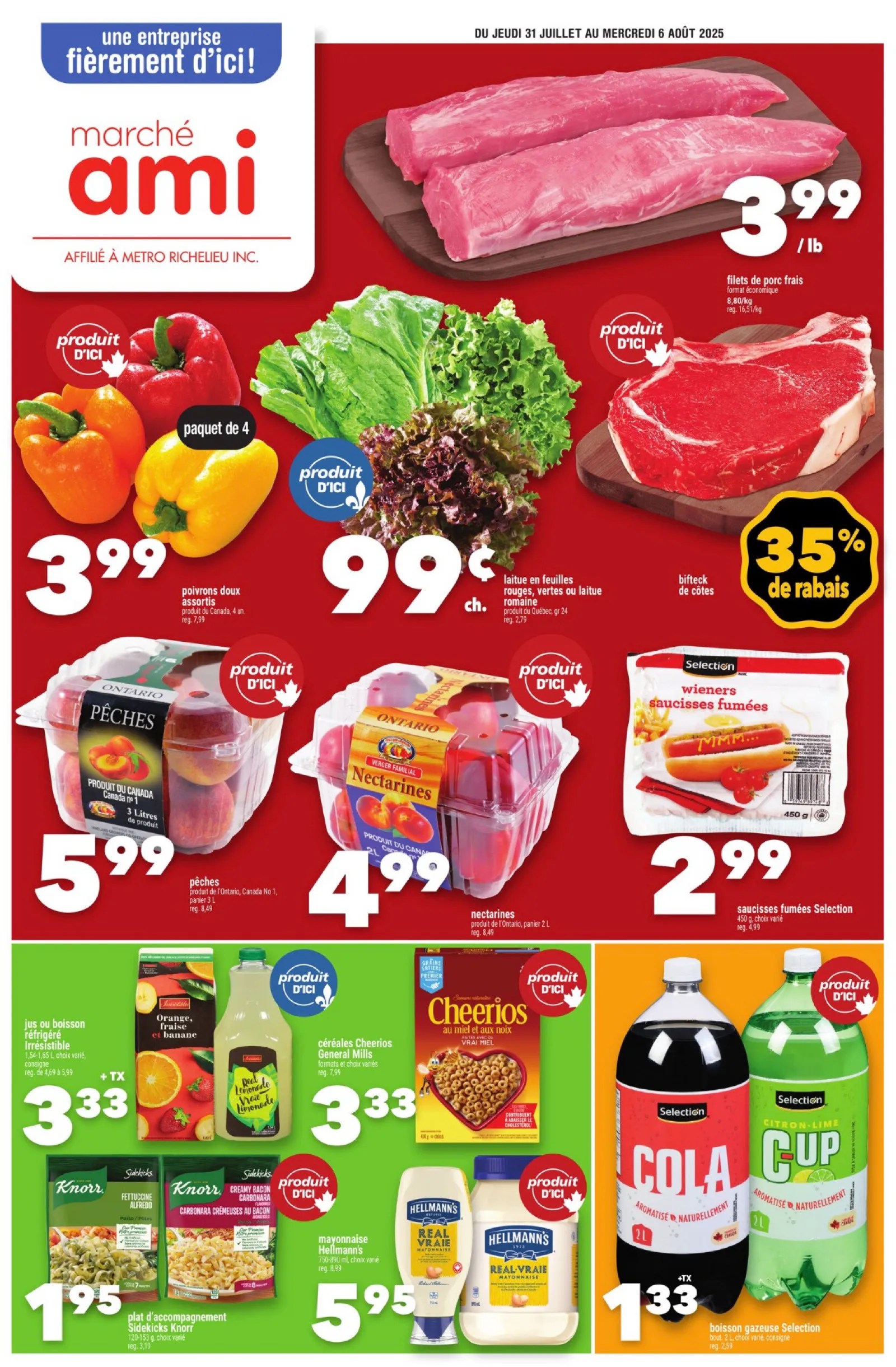 Page 1 de la Circulaire Marché Ami du 31 juillet au 6 août 2025