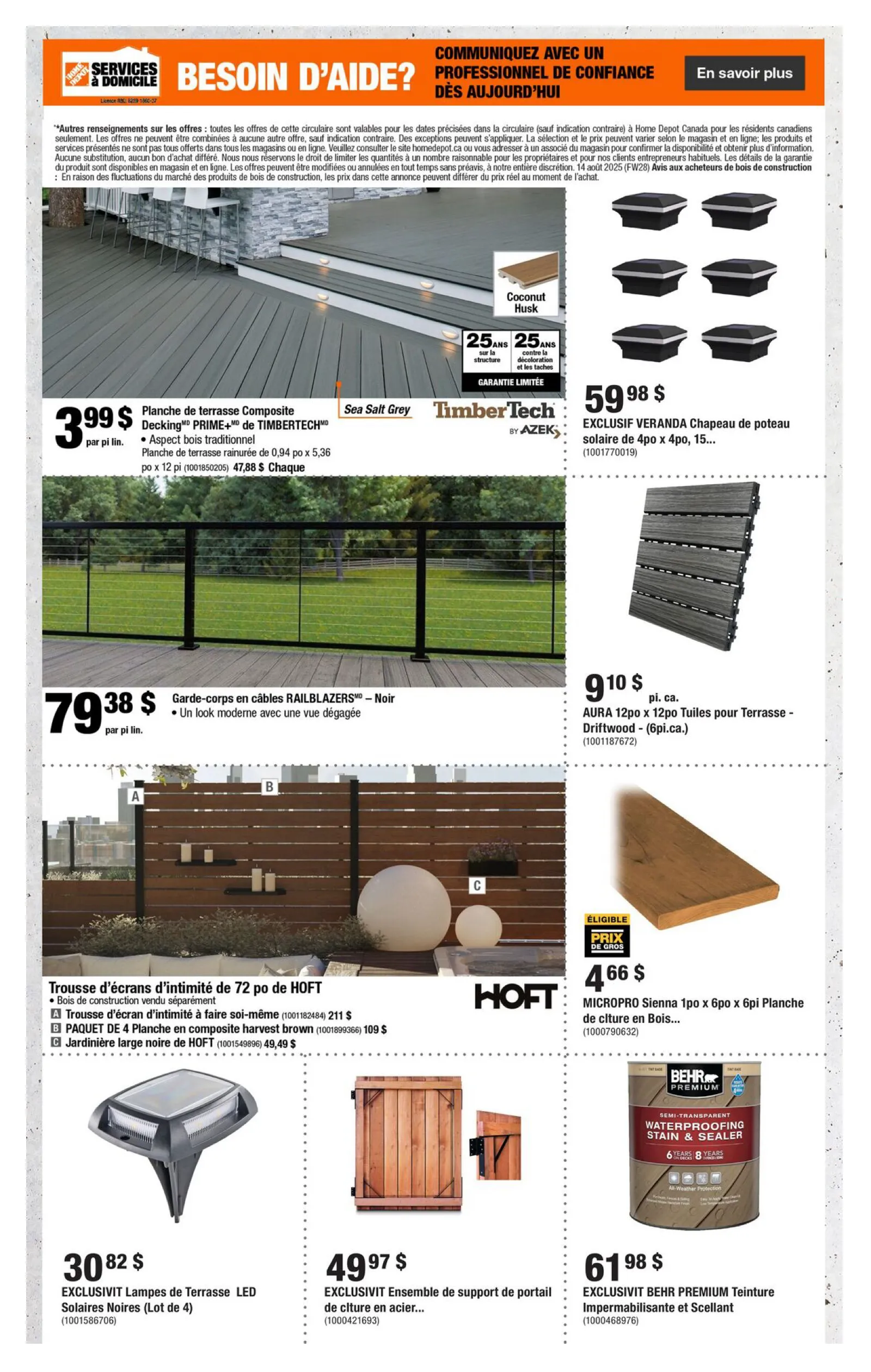 Page 5 de la Circulaire Home Depot du 14 au 27 août 2025