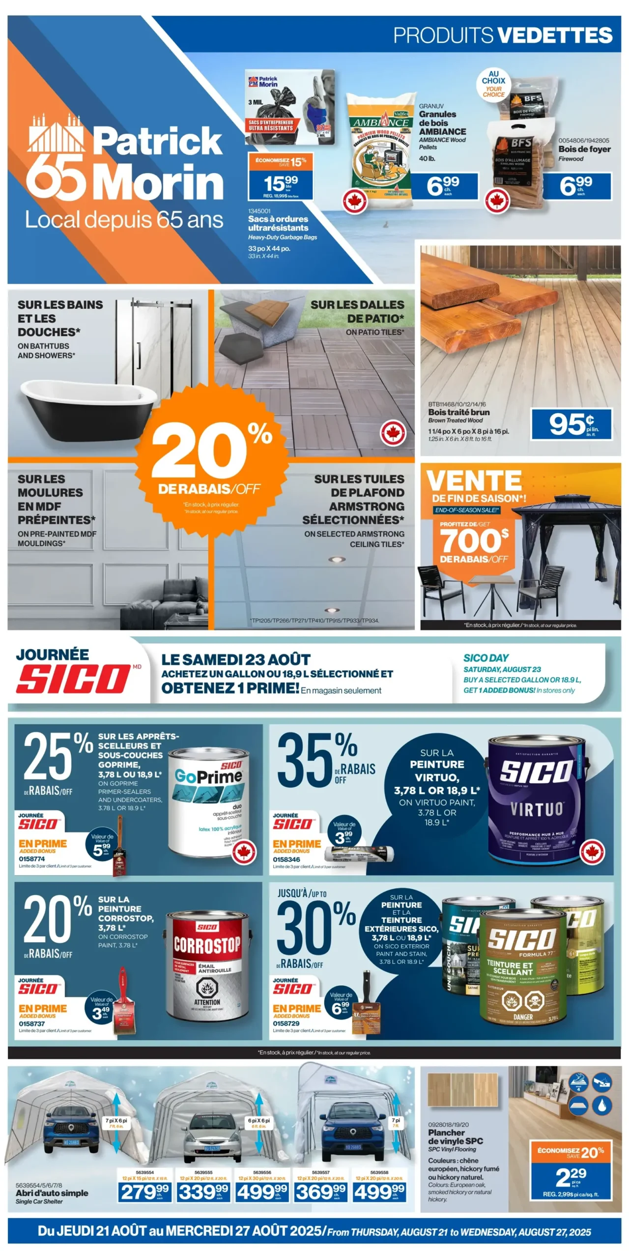 Page 1 de la Circulaire Patrick Morin du 21 au 27 août 2025