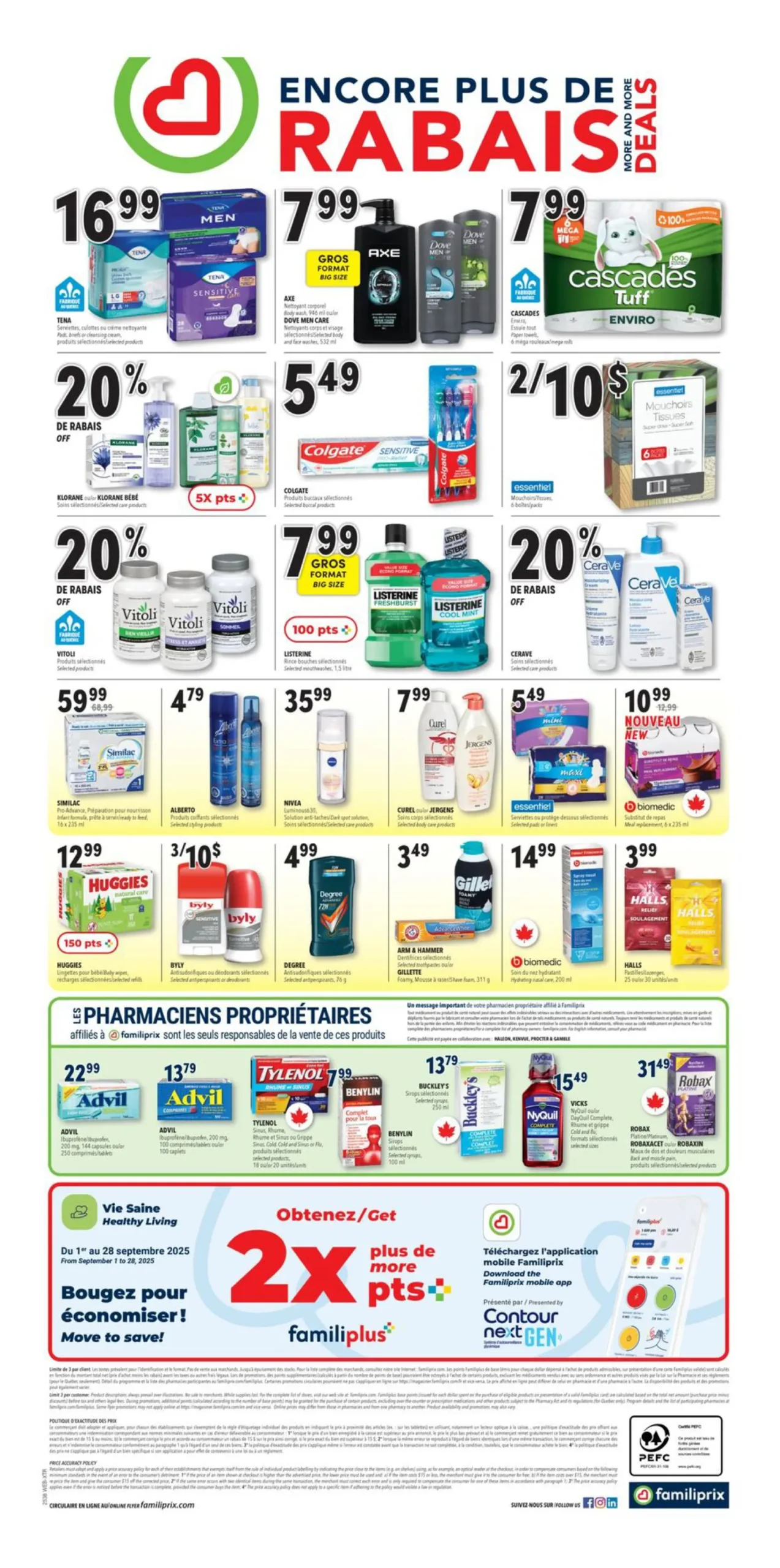 Page 2 de la Circulaire Familiprix Extra du 18 au 24 septembre 2025