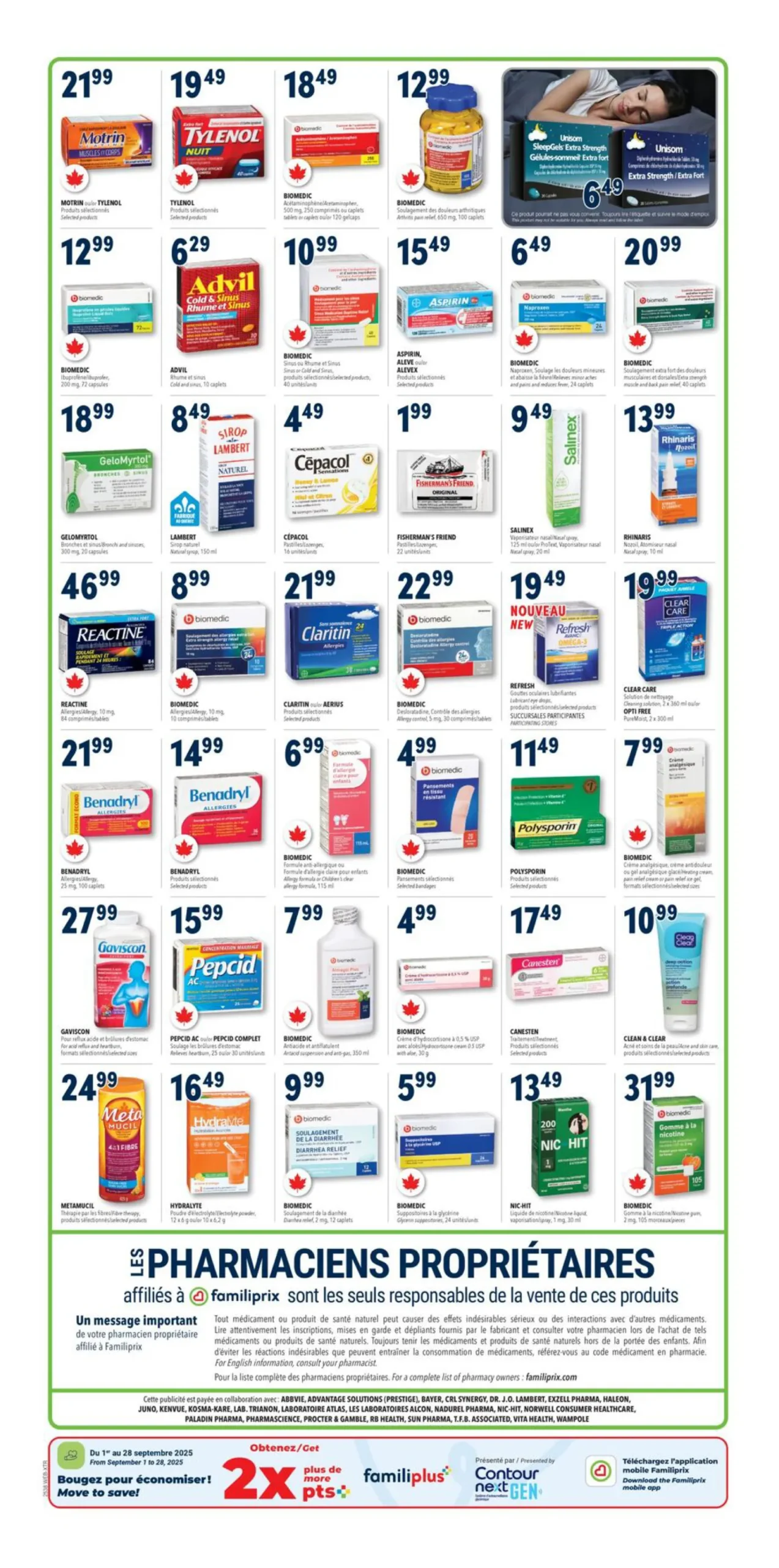 Page 3 de la Circulaire Familiprix Extra du 18 au 24 septembre 2025