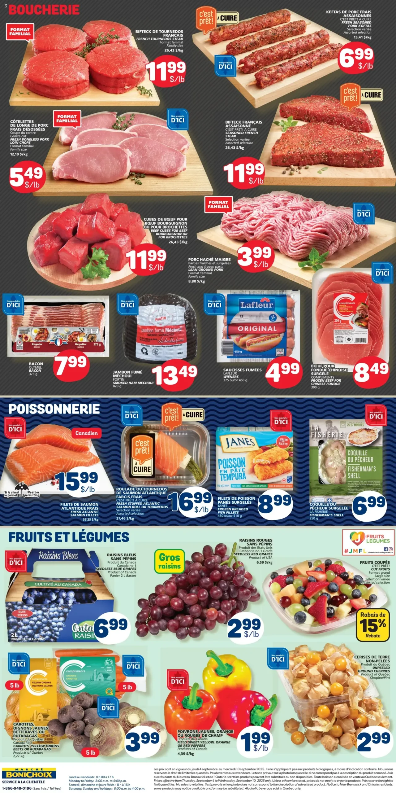 Page 4 de la Circulaire Marché Bonichoix du 4 au 10 septembre 2025