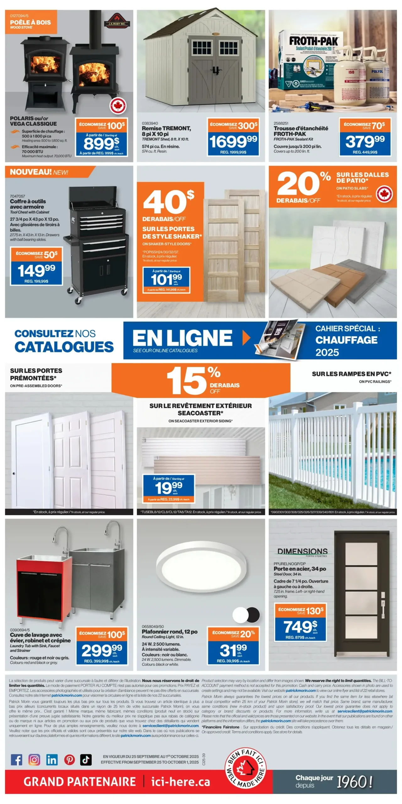 Page 2 de la Circulaire Patrick Morin du 25 septembre au 1 octobre 2025