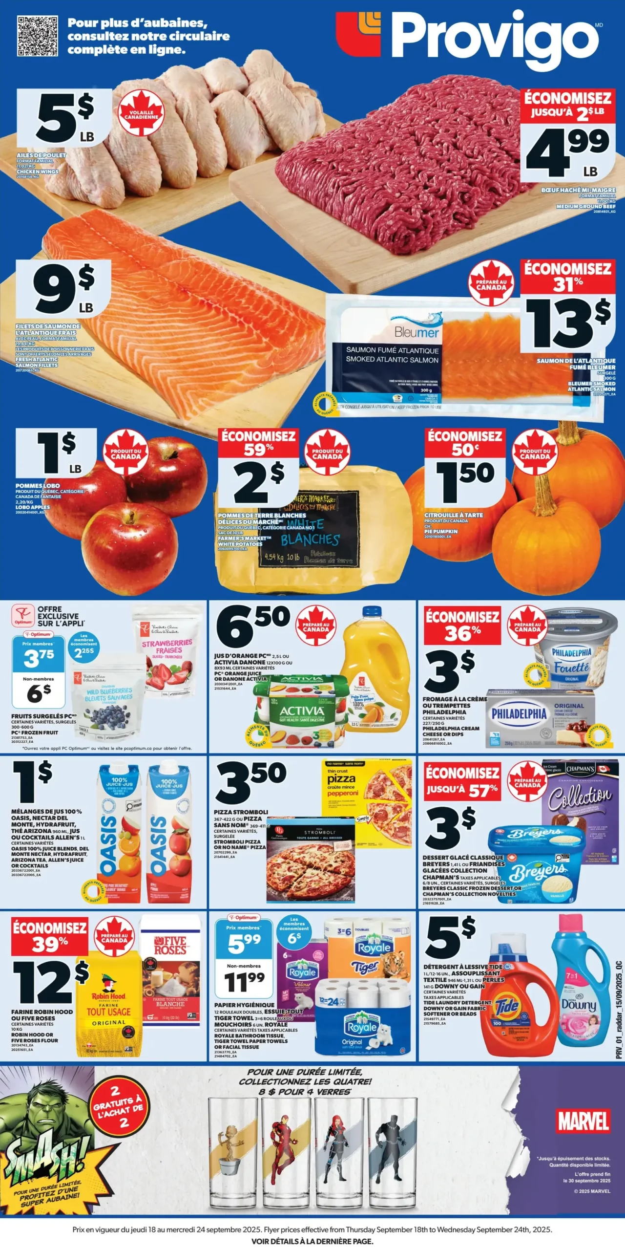 Page 1 de la Circulaire Provigo du 18 au 24 septembre 2025