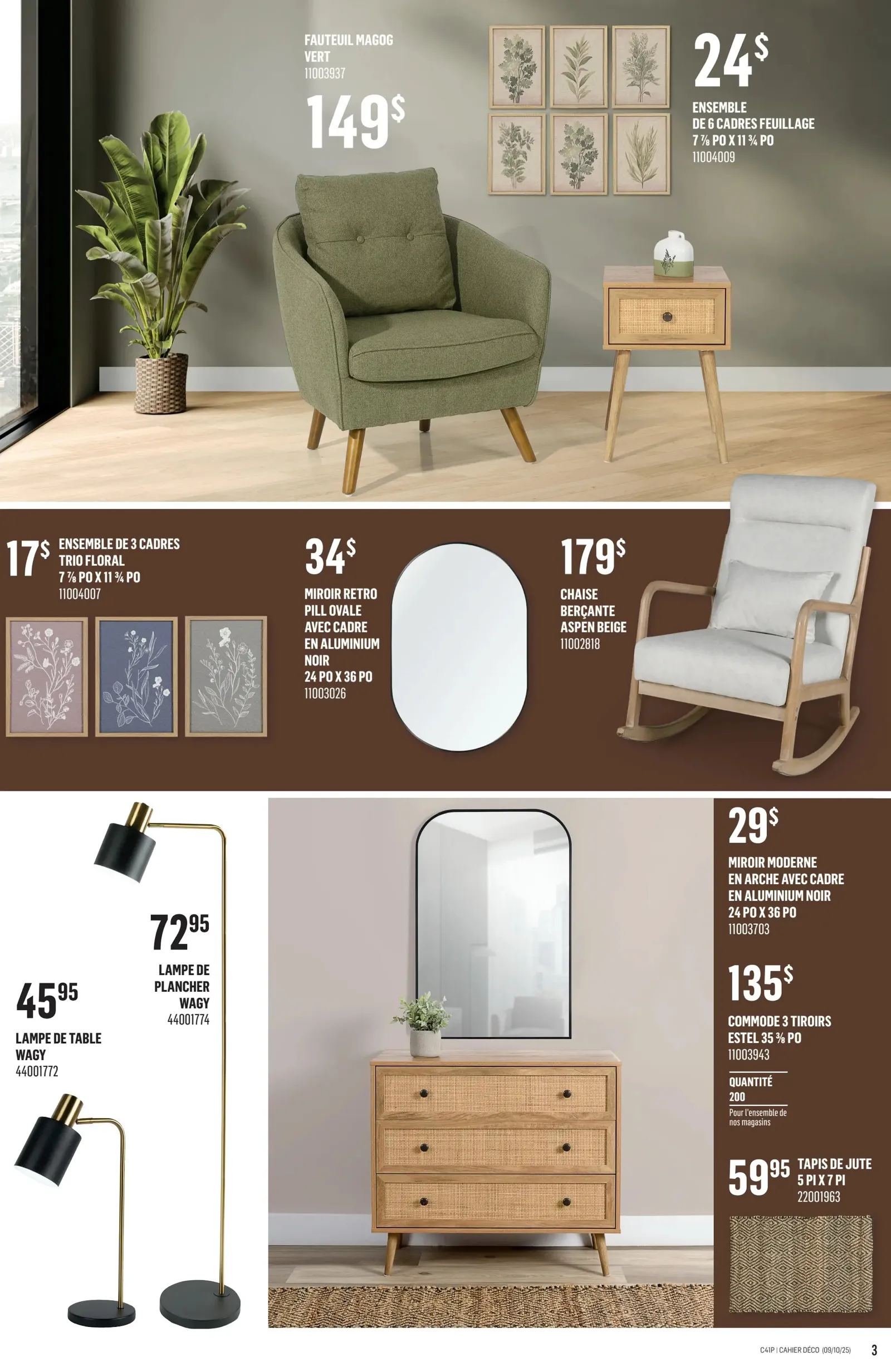 Page 3 de la Circulaire Canac Inspiration Décor du 9 au 15 octobre 2025