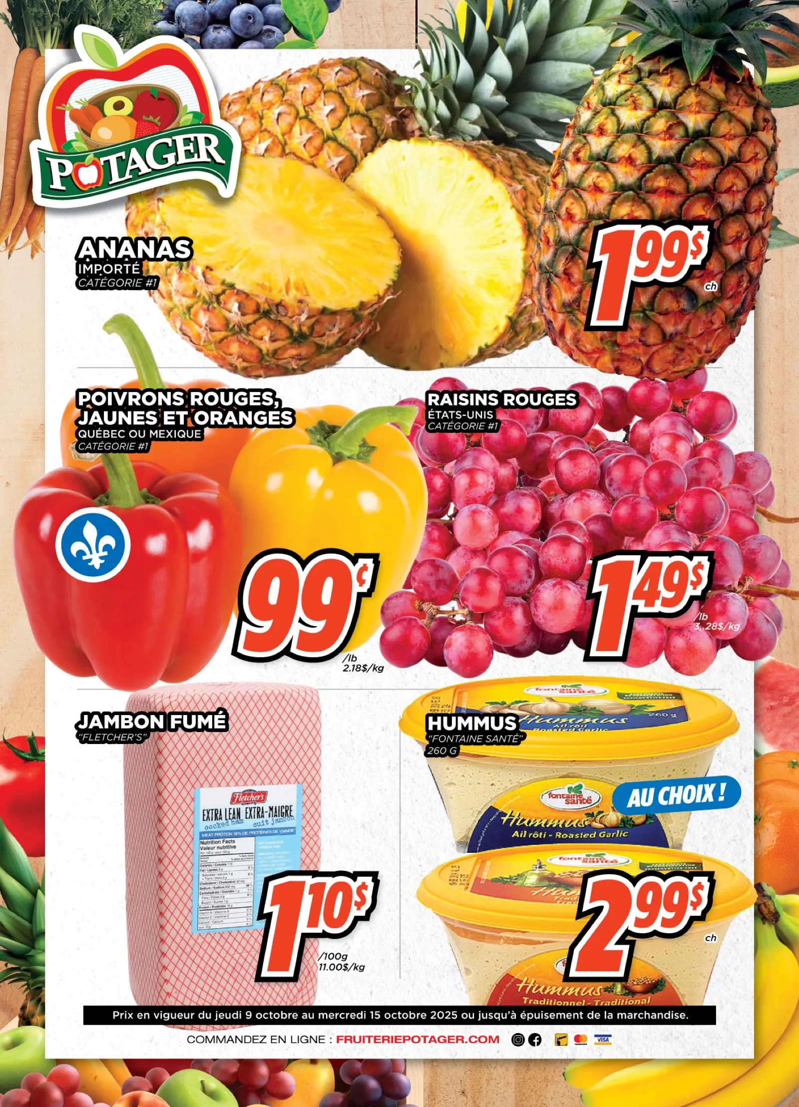 Page 1 de la Circulaire Potager du 9 au 15 octobre 2025