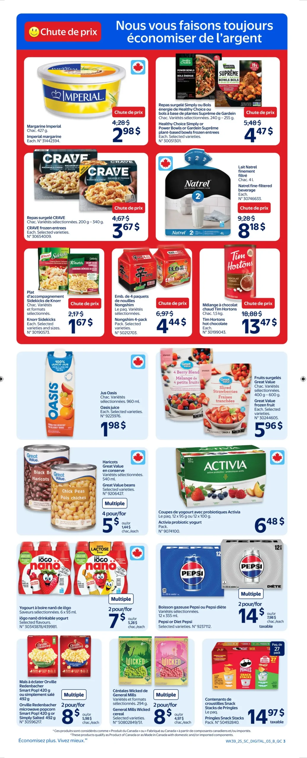 Page 3 de la Circulaire Walmart du 23 au 29 octobre 2025