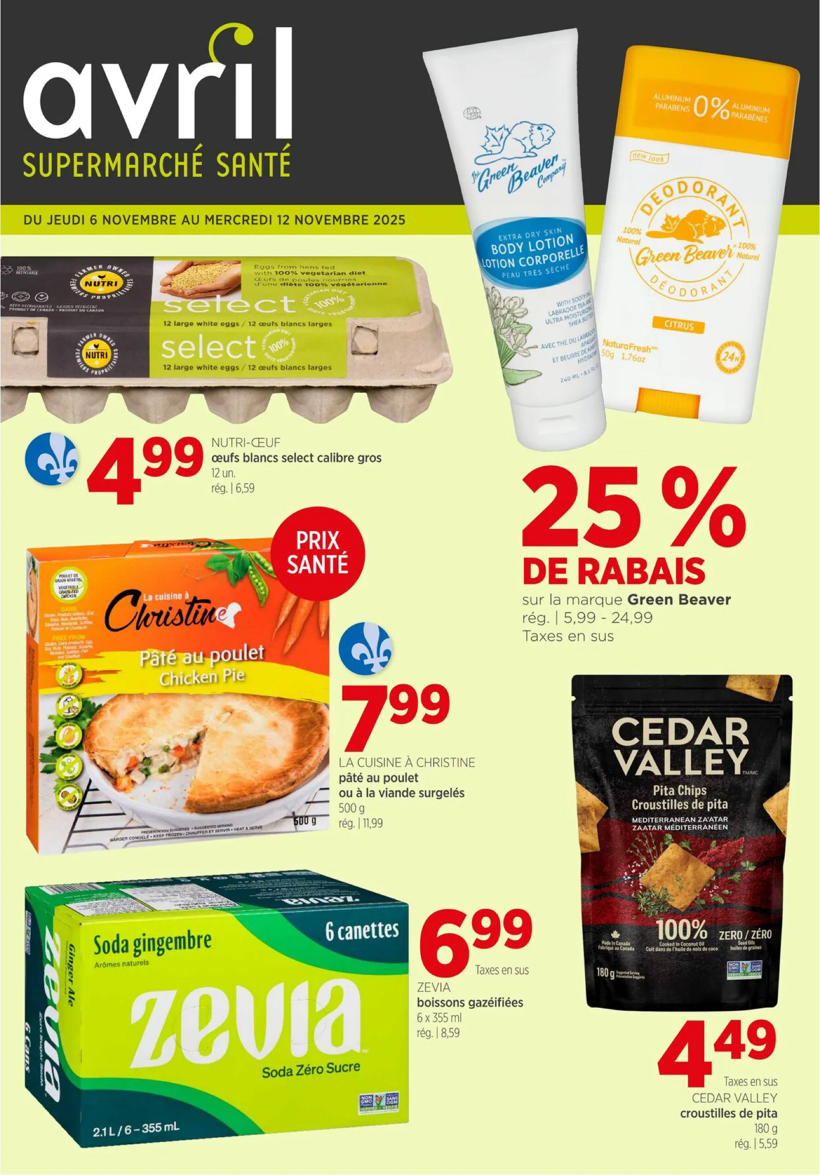 Page 2 de la Circulaire Avril du 6 au 12 novembre 2025