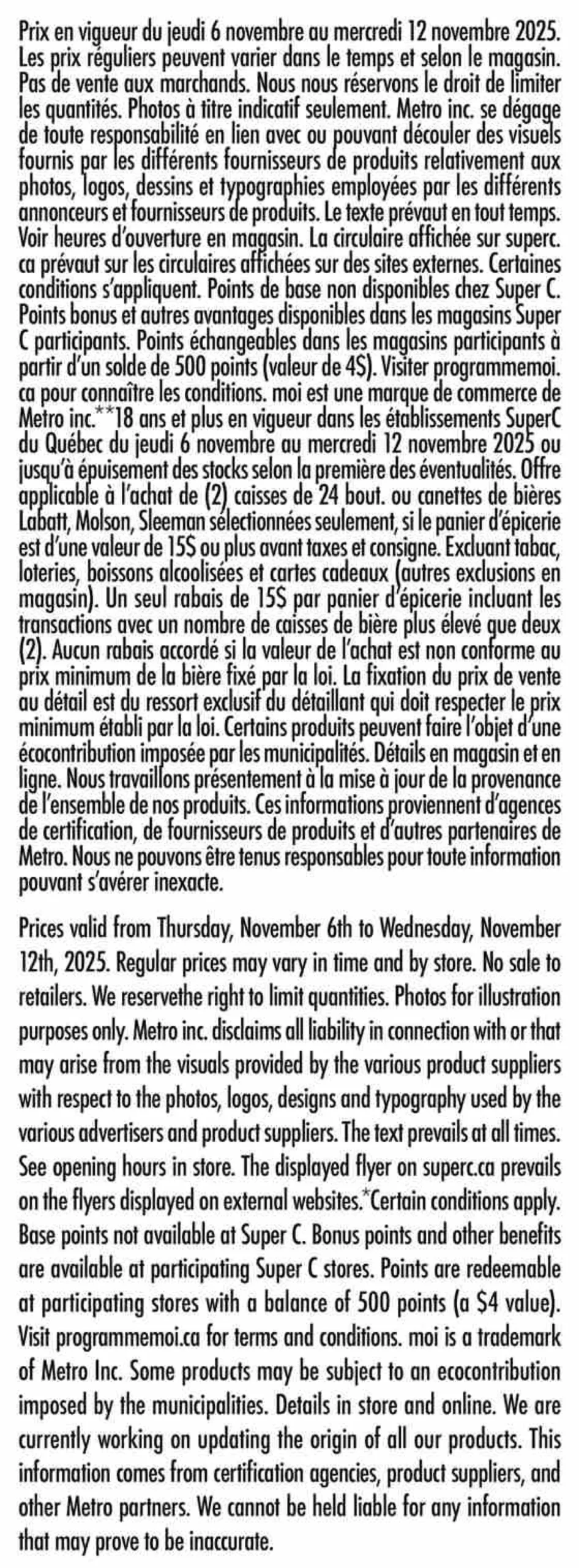 Page 17 de la Circulaire Super C du 6 au 12 novembre 2025