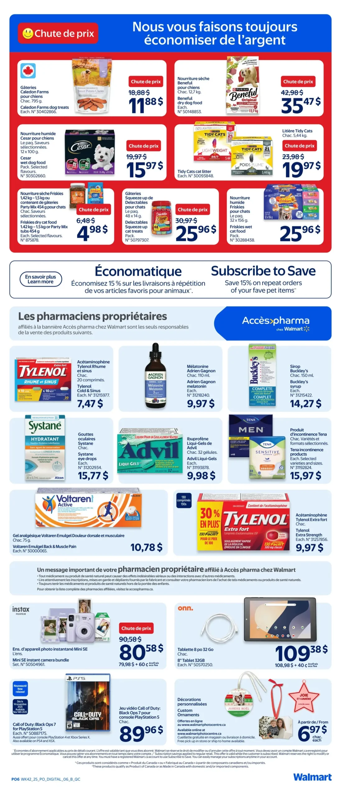 Page 8 de la Circulaire Walmart Vendredi Fou du 13 au 19 novembre 2025