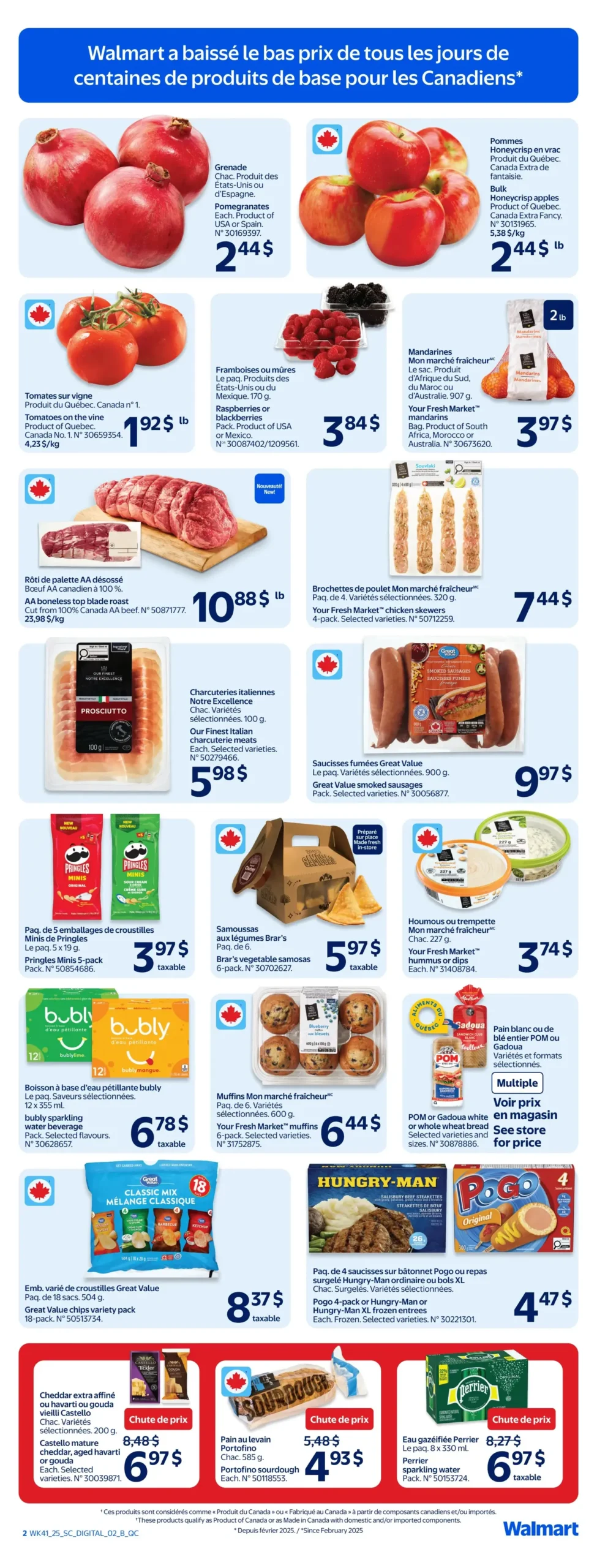 Page 2 de la Circulaire Walmart du 6 au 12 novembre 2025