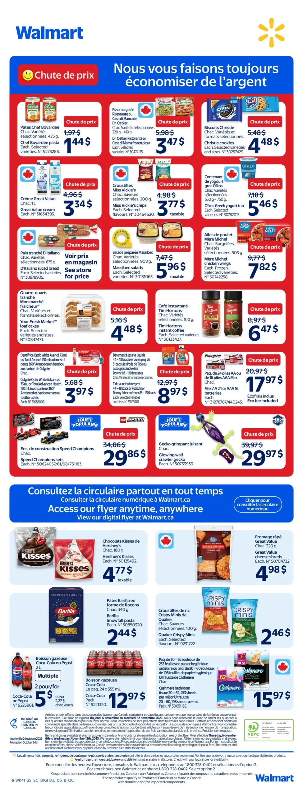 Page 6 de la Circulaire Walmart du 6 au 12 novembre 2025