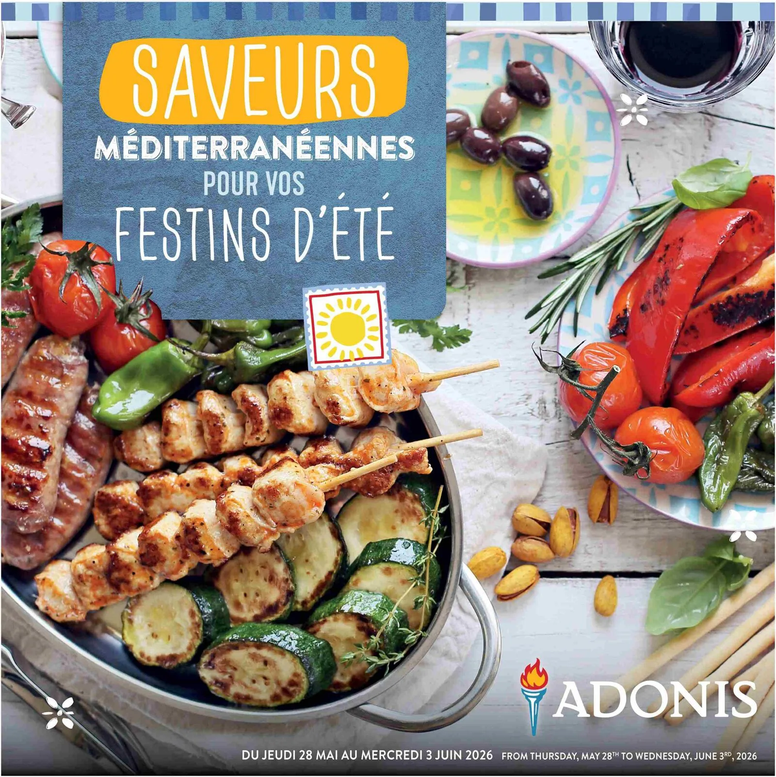 Page 1 de la Cahier Adonis BBQ du 28 mai au 3 juin 2026