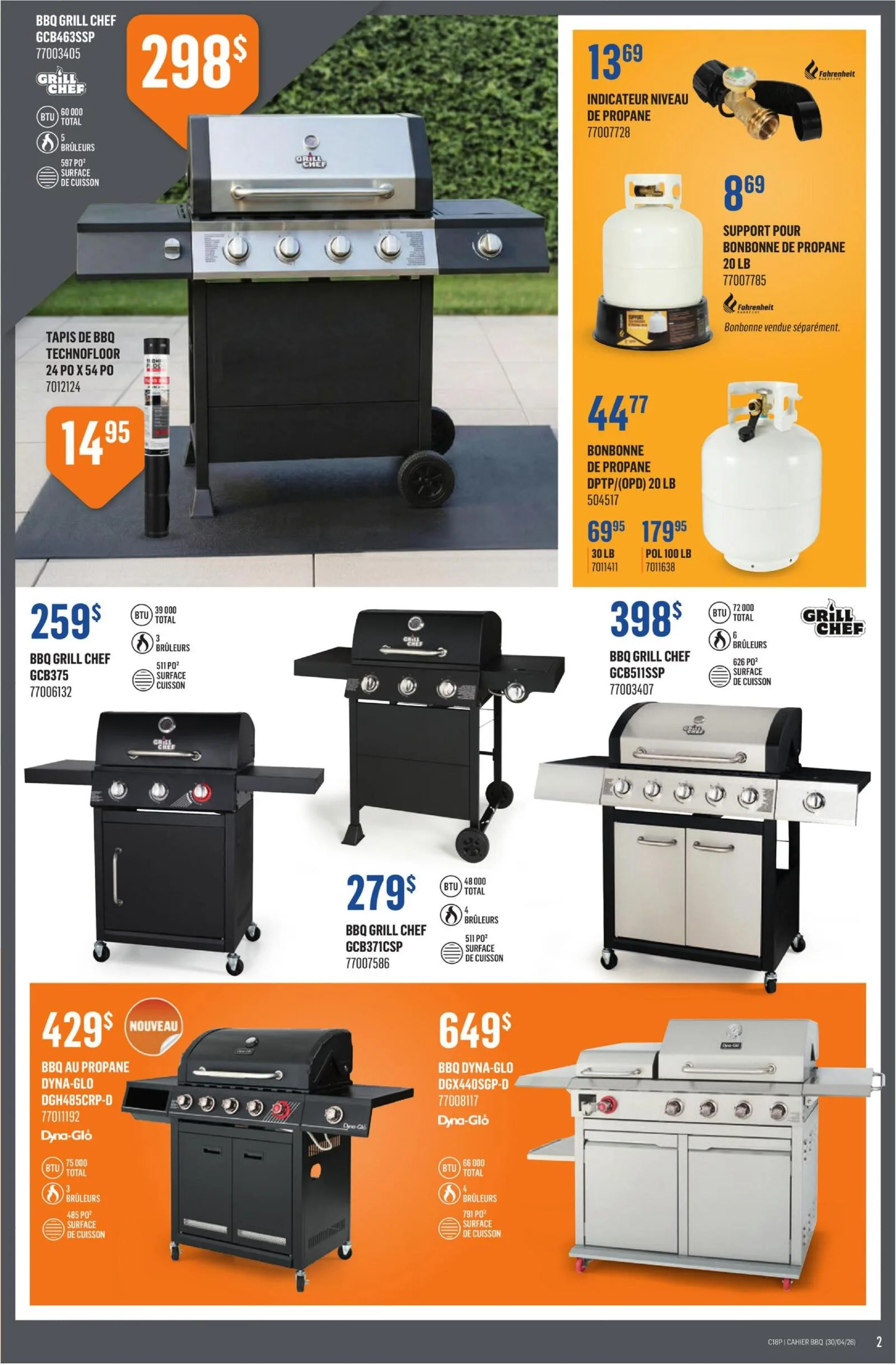 Page 2 de la Cahier BBQ Canac du 30 avril au 6 mai 2026