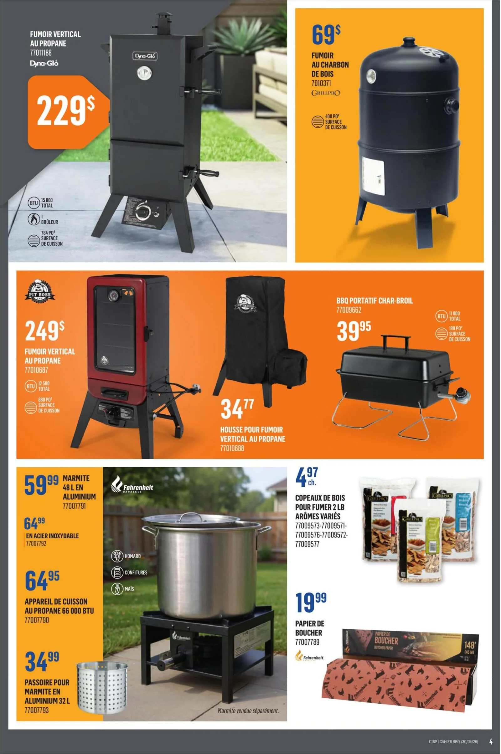 Page 4 de la Cahier BBQ Canac du 30 avril au 6 mai 2026