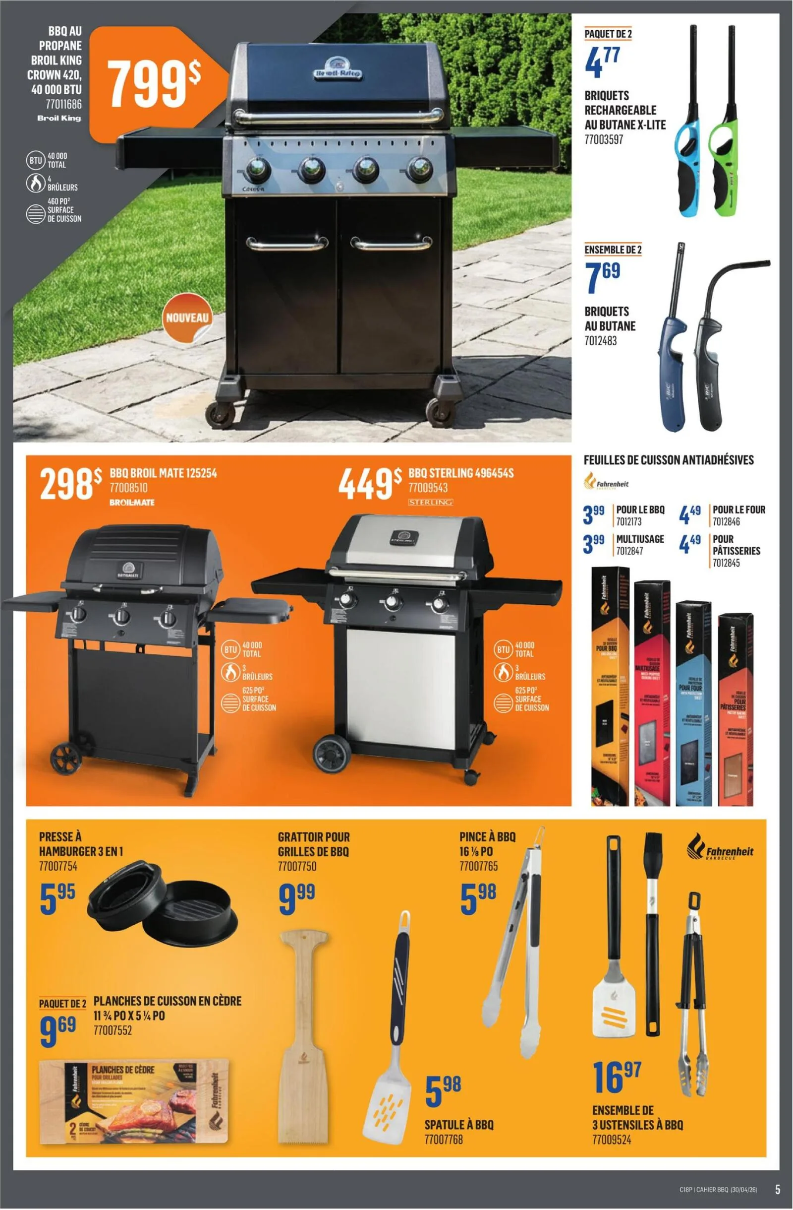 Page 5 de la Cahier BBQ Canac du 30 avril au 6 mai 2026