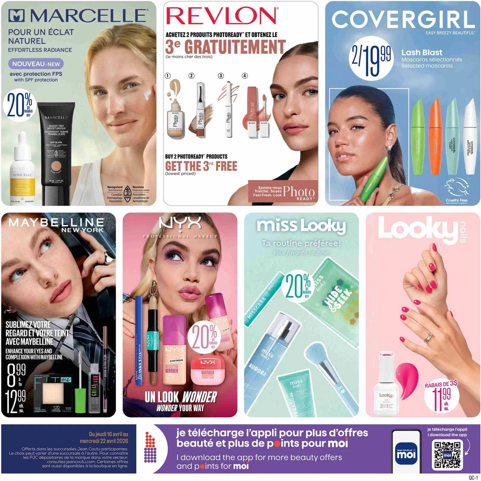 Page 2 de la Cahier Beauté Jean Coutu du 16 au 22 avril 2026