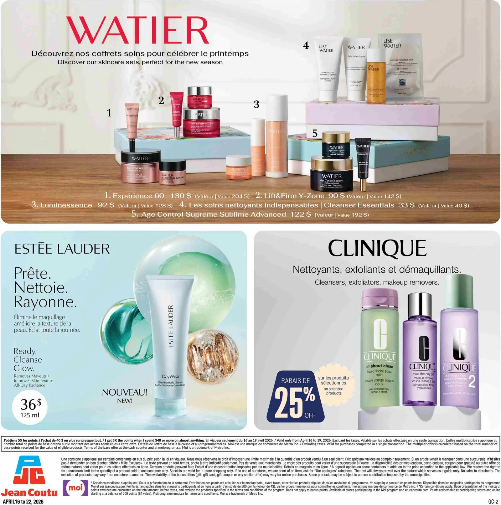Page 4 de la Cahier Beauté Jean Coutu du 16 au 22 avril 2026