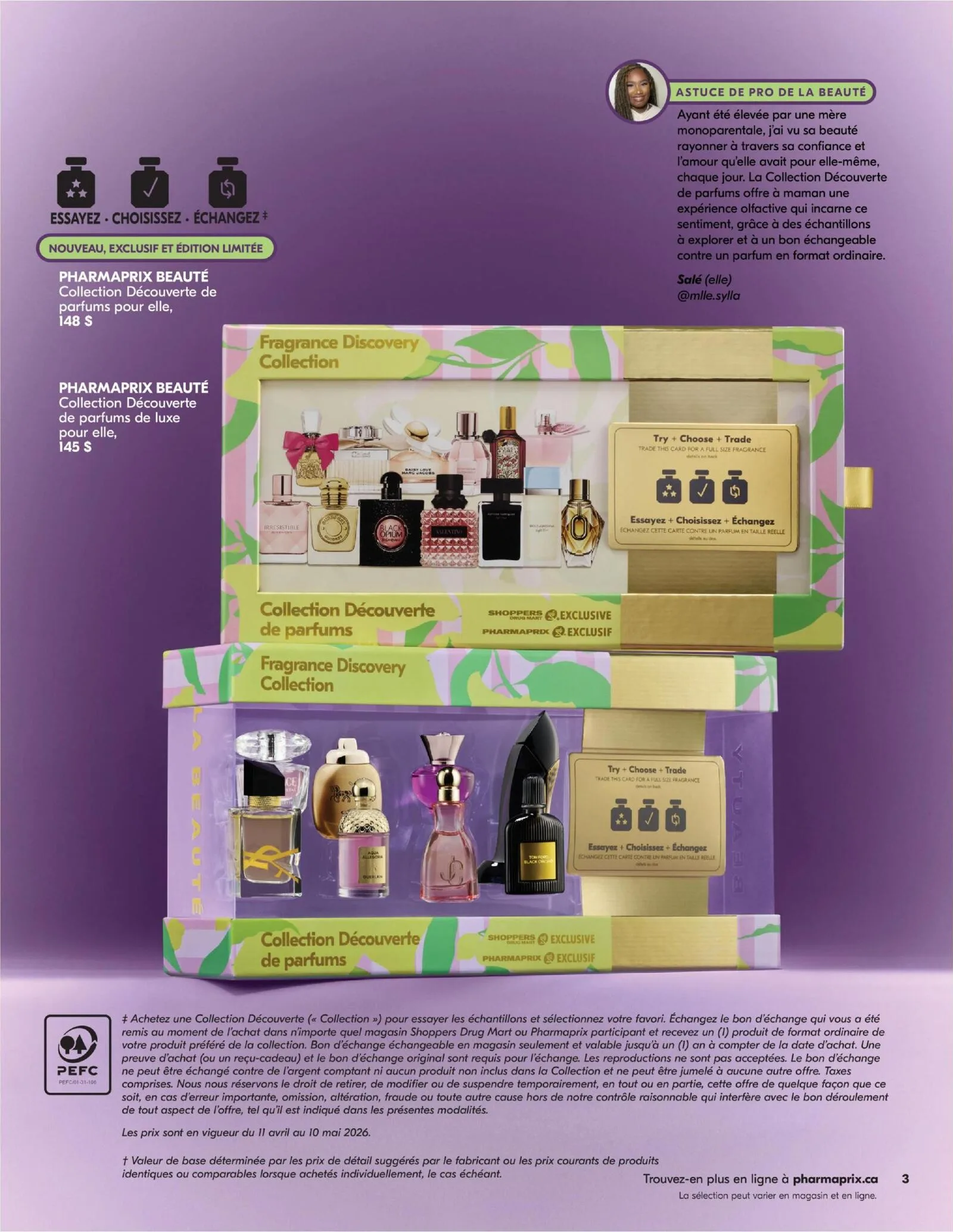 Page 3 de la Cahier Beauté Pharmaprix du 11 avril au 10 mai 2026