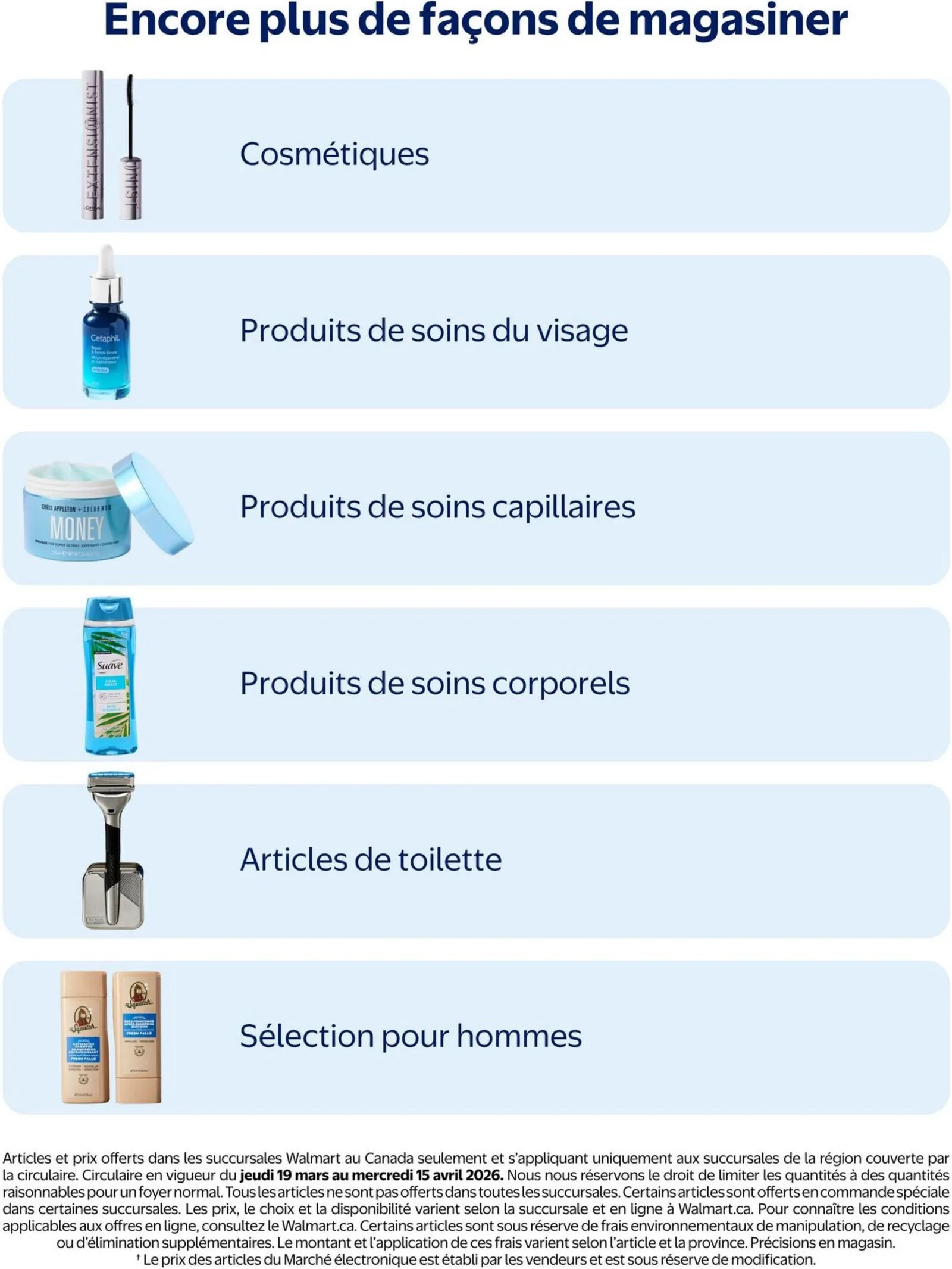 Page 17 de la Cahier Beauté Walmart du 2 au 15 avril 2026