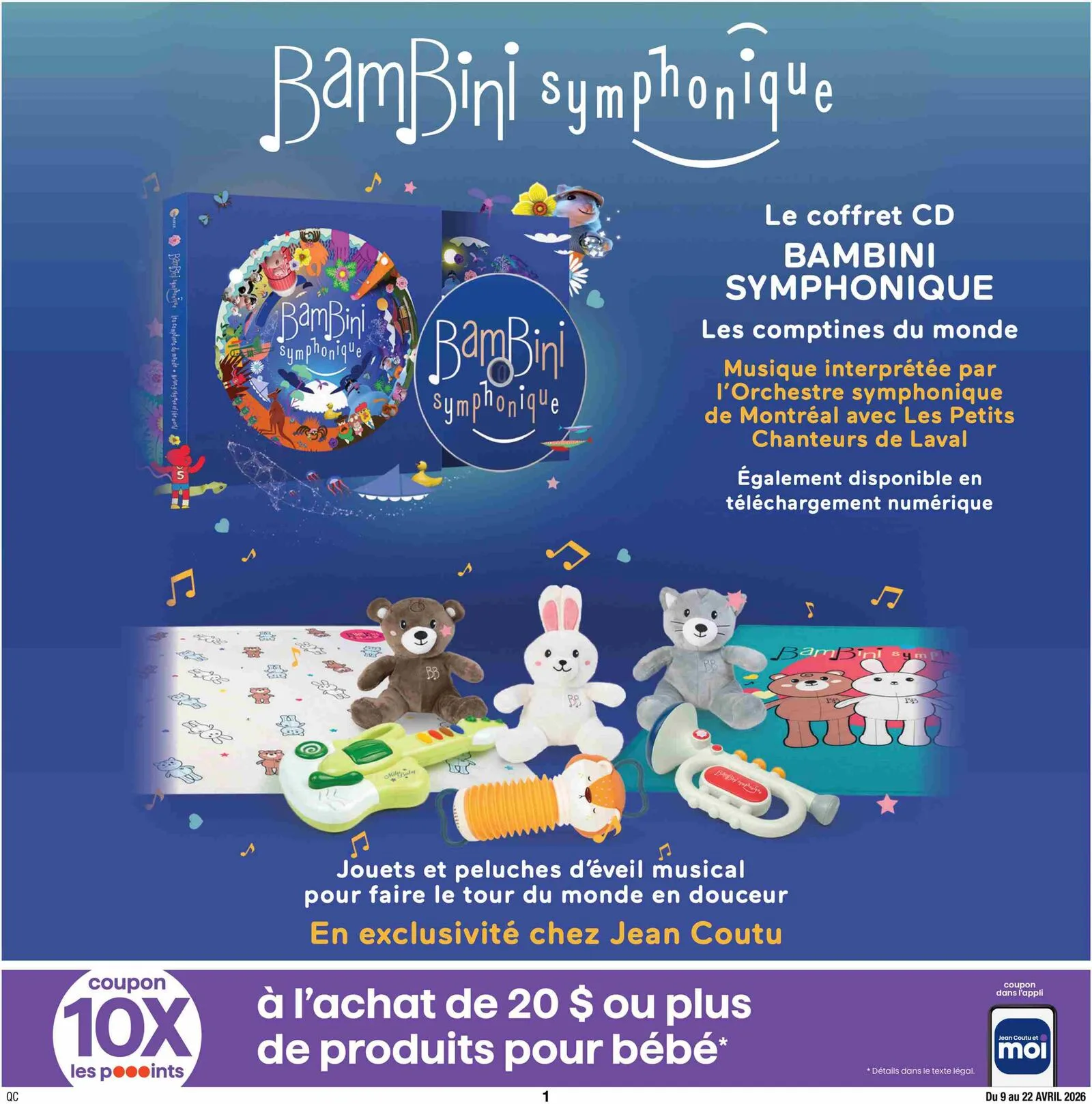Page 2 de la Cahier Bébé Jean Coutu du 9 au 22 avril 2026