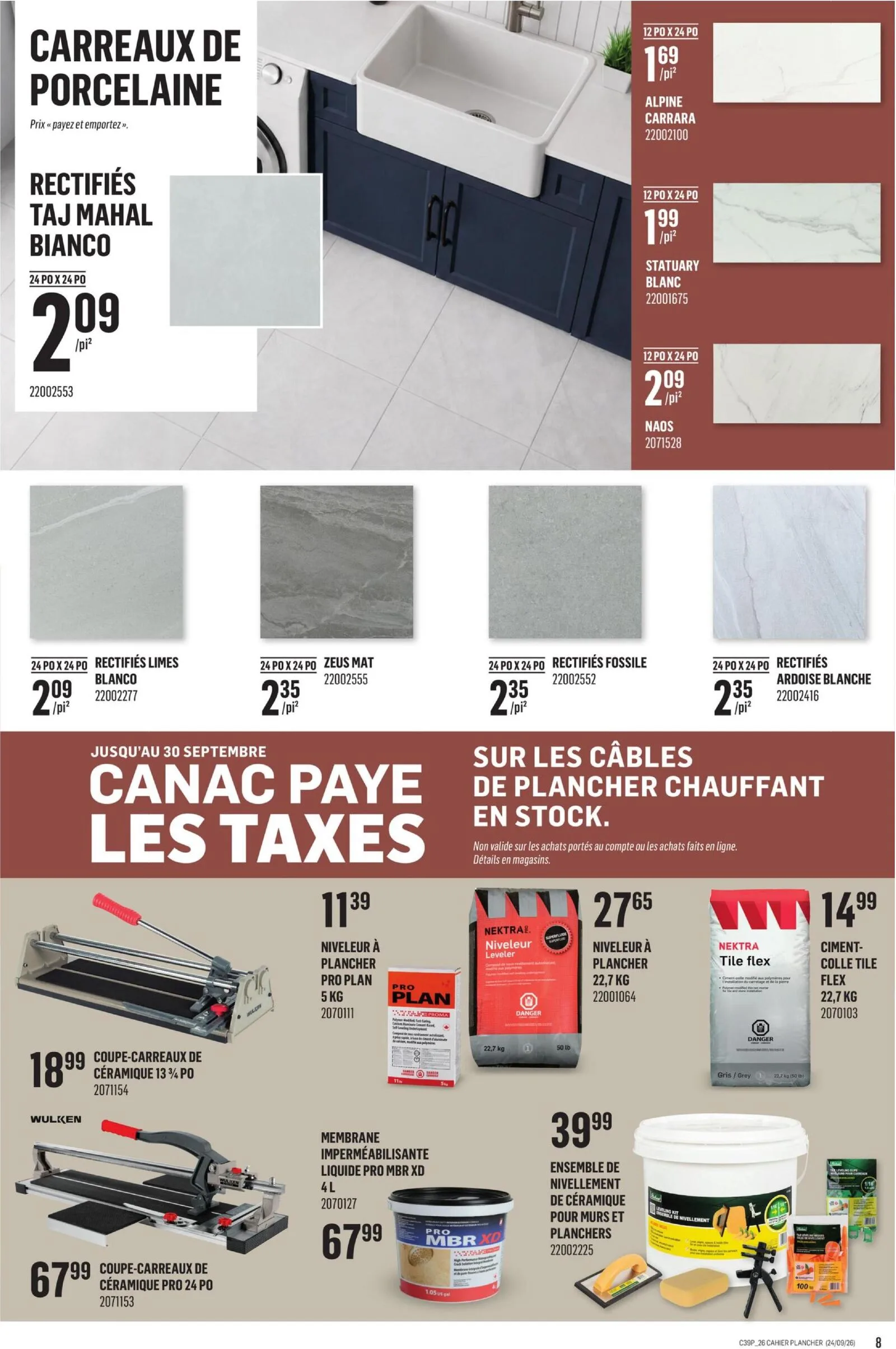 Page 8 de la Cahier Canac Inspiration décor du 24 septembre au 7 octobre 2026